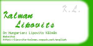 kalman lipovits business card